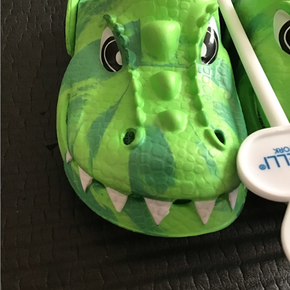 NWTS Capelli of New York Kids Green Crocodile Clog Shoes 7T - Picture 3 of 6